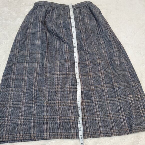 VTG Boston Traveler Gray Plaid Office Wool Academia Classic Suit Blazer Skirt 9 - Picture 16 of 16